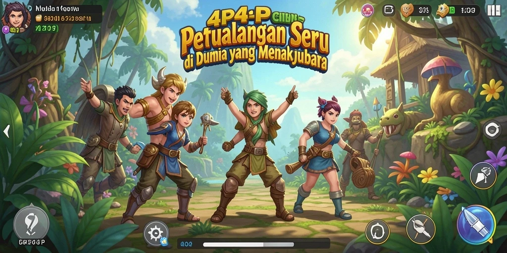 Tampilan gameplay 4P4P yang menegangkan dan menarik dalam petualangan.
