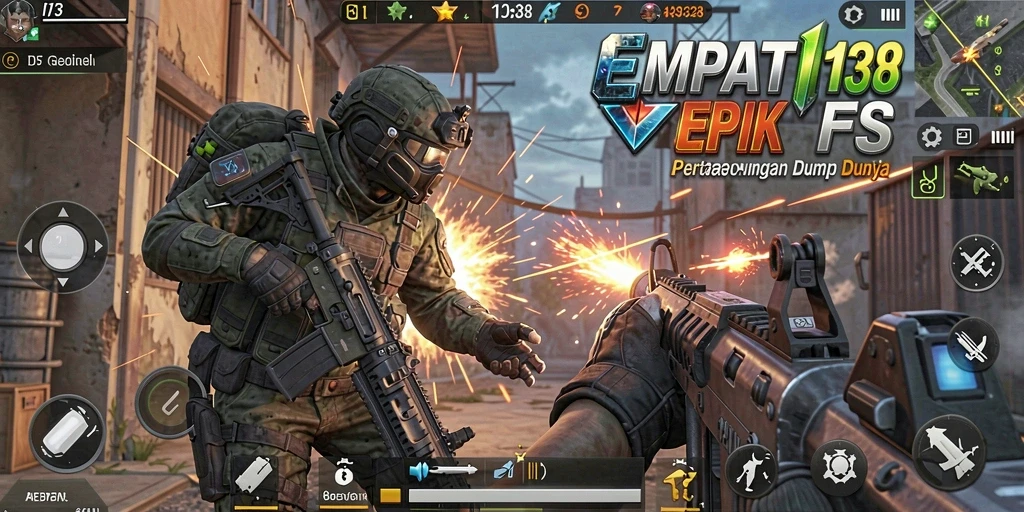 Screenshot gameplay EMPATI138 dengan aksi pertempuran yang mendebarkan.