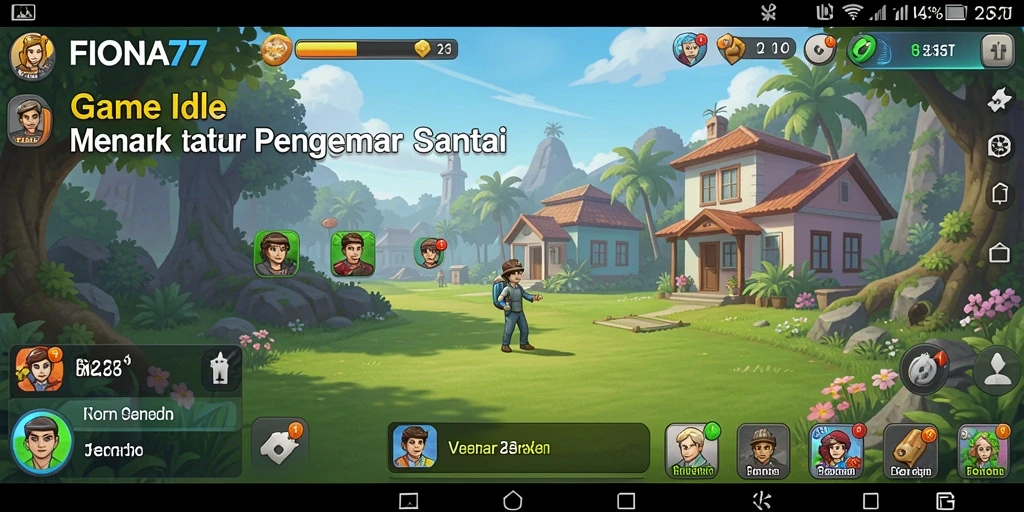 Gameplay santai di FIONA77 dengan karakter menggemaskan.