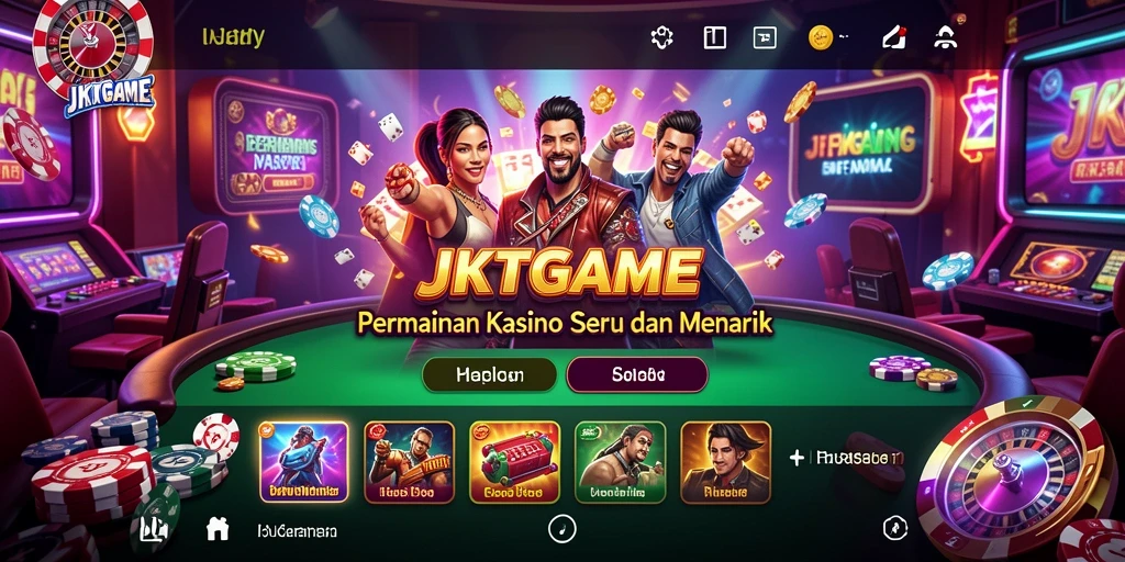 Tampilan menyerupai kasino sungguhan dalam JKTGAME yang membuat permainan semakin seru.