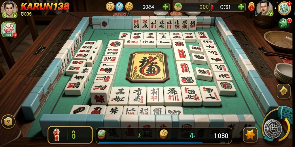 Tampilan gameplay Mahjong dalam KARUN138 yang menarik dan penuh tantangan.