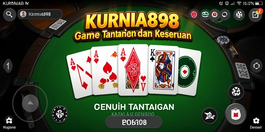 Tampilan gameplay KURNIA898 dengan interaksi seru antar pemain domino.