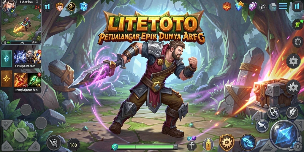 Tangkapan layar gameplay LITETOTO yang menunjukkan pertarungan seru dalam dunia ARPG.