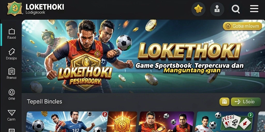 Tampilan gameplay LOKETHOKI dengan berbagai pilihan taruhan olahraga.