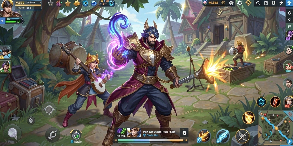 Tampilan seru gameplay dalam MLBB8 yang mengasyikkan.