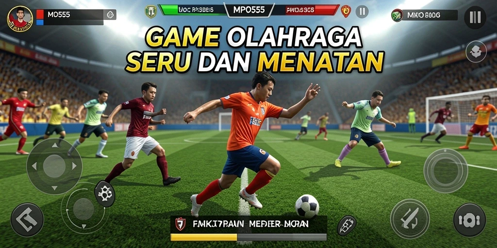 Screenshot MPO555 menampilkan aksi pertandingan olahraga yang seru.