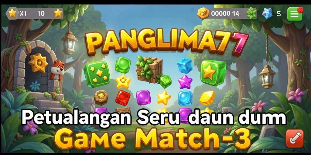 Tampilkan gameplay menarik dari PANGLIMA77 dengan berbagai batu permata berwarna.