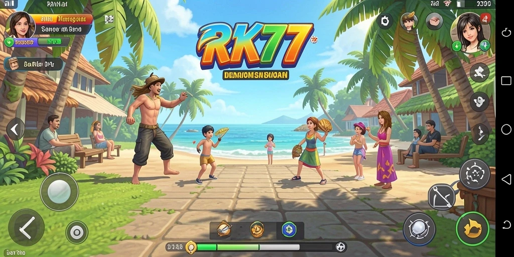 Screenshot RK77 yang menggambarkan gameplay santai dan menyenangkan.