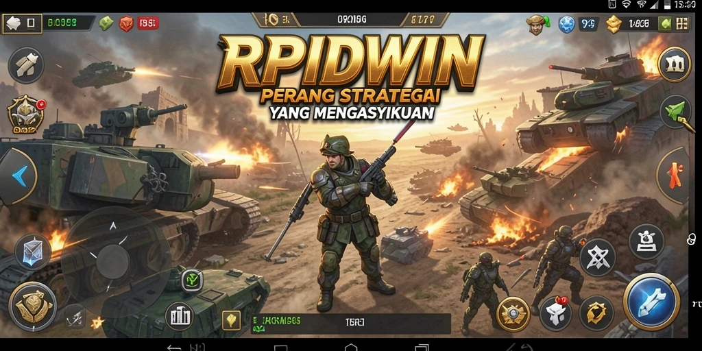 Tampilan seru dari gameplay RPIDWIN dengan pertarungan strategi.
