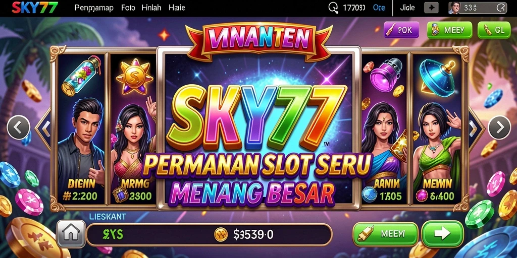 Tampilan gameplay SKY77 dengan berbagai fitur slot yang menarik.