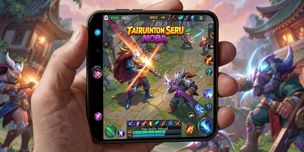Tampilan gameplay seru dari WIN33 di arena pertempuran.